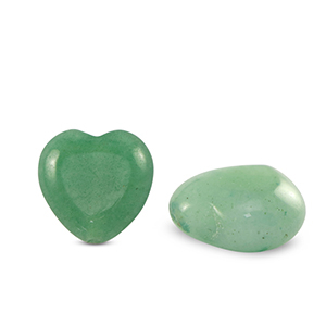 Piedras naturales Cuarzo de Aventurina coraz&oacute;n Verde