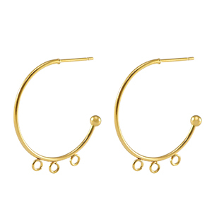 Pendientes Acero Inox criolla Dorado