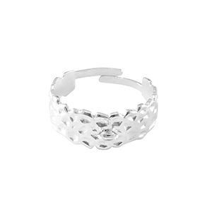 Anillos Acero Inox con anilla Plateado