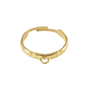 Anillos Acero Inox con anilla Dorado