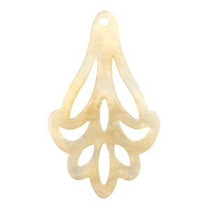 Colgantes de resina Beige arena transparente