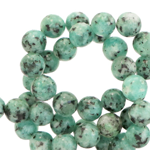 Piedras naturales Jaspe D&aacute;lmata 6mm Verde musgo claro