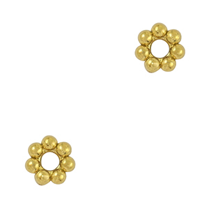 Abalorios Acero Inox anillo separador Bali 4mm Dorado