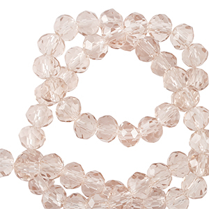 Abalorios faceteados disco 6x4mm Beige ocre