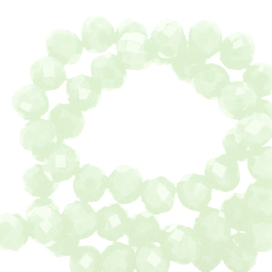 Abalorios faceteados disco 4x3mm Verde menta