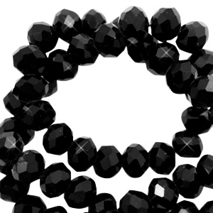 Abalorios faceteados disco 3x2mm Negro