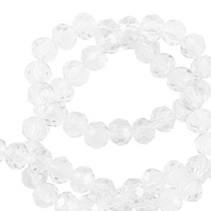 Abalorios faceteados disco 3x2mm Transparente