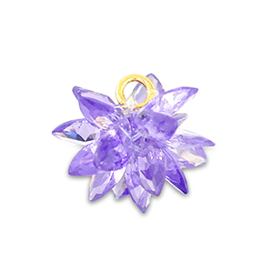 Colgantes de Zirc&oacute;n flor P&uacute;rpura