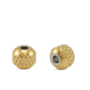 Abalorios Acero Inox 6mm Dorado
