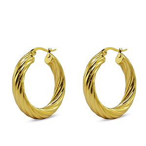 Pendientes Acero Inox criolla Dorado