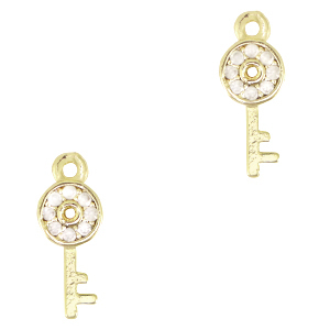 Metal TQ lat&oacute;n colgantes llave Dorado