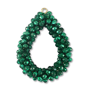 Colgantes faceteados gota Verde fairway