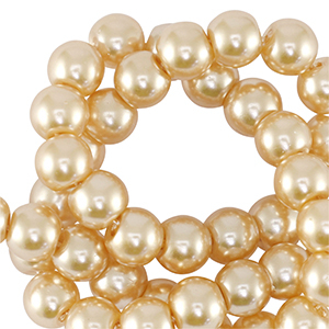 Perlas de cristal 6mm Crema