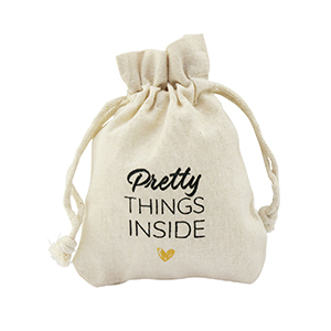 Bolso en lino "a gift for you" Blancuzco