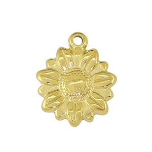Colgantes Acero Inox girasol Dorado