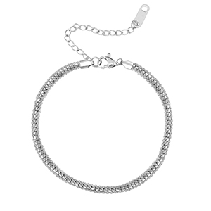 Pulseras Acero Inox Plateado
