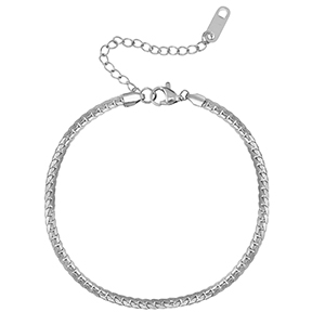 Pulseras Acero Inox Plateado