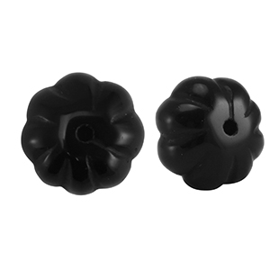 Piedras Naturales abalorios &Aacute;gata flor Negro