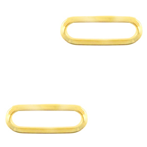 Colgantes/entrepieza acero Inox &oacute;valo Dorado