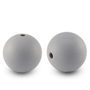 Abalorios de silicona 15mm Gris