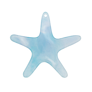 Colgantes de resina estrella de mar Azul