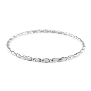 Pulseras Acero Inox retorcido Plateado