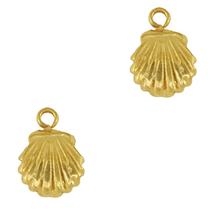 Colgantes Acero Inox concha Dorado