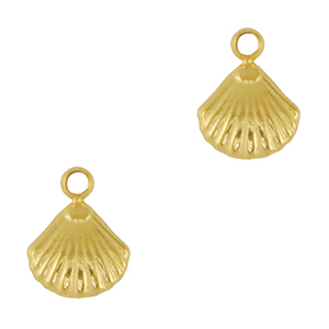 Colgantes Acero Inox concha Dorado