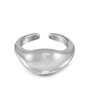 Anillos Acero Inox gota Plateado