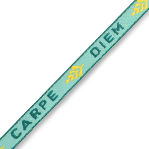 Cinta con texto "carpe diem" Turquesa-verde