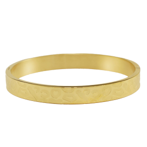 Pulseras Acero Inox leopardo Dorado