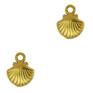 Colgantes Acero Inox concha Dorado