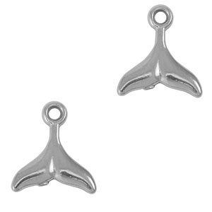 Colgantes Acero Inox aleta Plateado