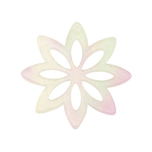 Colgantes de resina flor Multicolor lila-verde