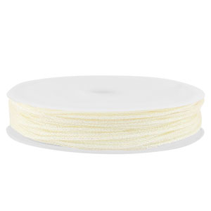 Hilo macram&eacute; trenzado 1mm Blancuzco met&aacute;lico