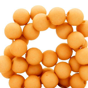 Abalorios acr&iacute;licos 6 mm Naranja claro