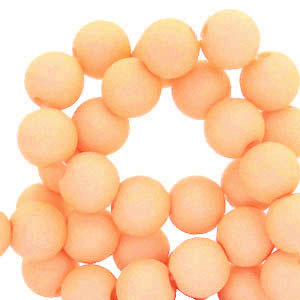 Abalorios acr&iacute;licos 4 mm Durazno