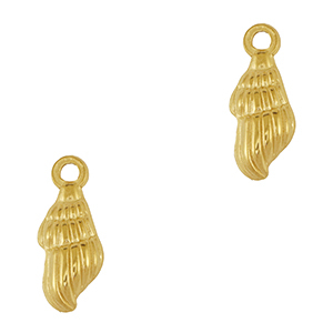 Colgantes Acero Inox concha Dorado