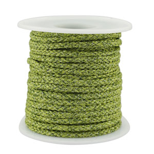 Cord&oacute;n trenzado trendy 3.5mm Verde-plateado