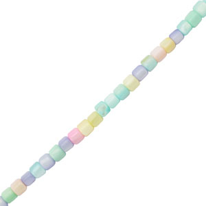 Abalorios conchas tubo Multicolor pastel