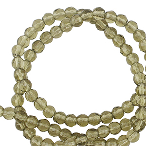 Piedras naturales 4mm faceteados Verde oliva