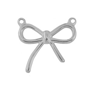 Colgantes Acero Inox lazo Plateado