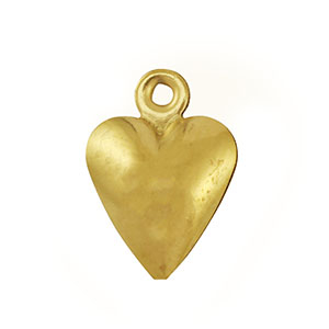 Colgantes Acero Inox coraz&oacute;n Dorado