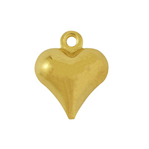 Colgantes Acero Inox coraz&oacute;n Dorado