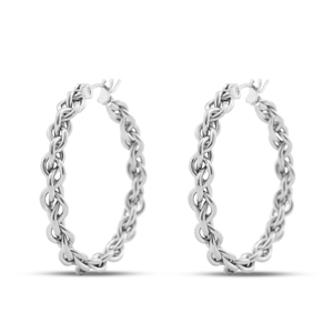 Pendientes Acero Inox criolla Plateado