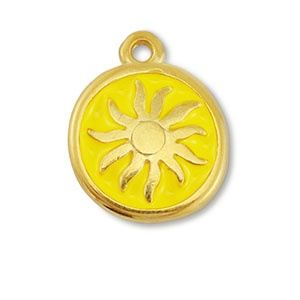 Colgantes met&aacute;licos DQ soleil Dorado-amarillo (sin n&iacute;quel)