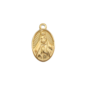 Colgantes Acero Inox mujer orando Dorado
