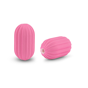 Abalorios acr&iacute;licos &oacute;valo Rosa magenta
