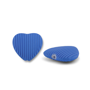 Abalorios acr&iacute;licos coraz&oacute;n Azul