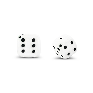 Abalorios acr&iacute;licos dados Blanco